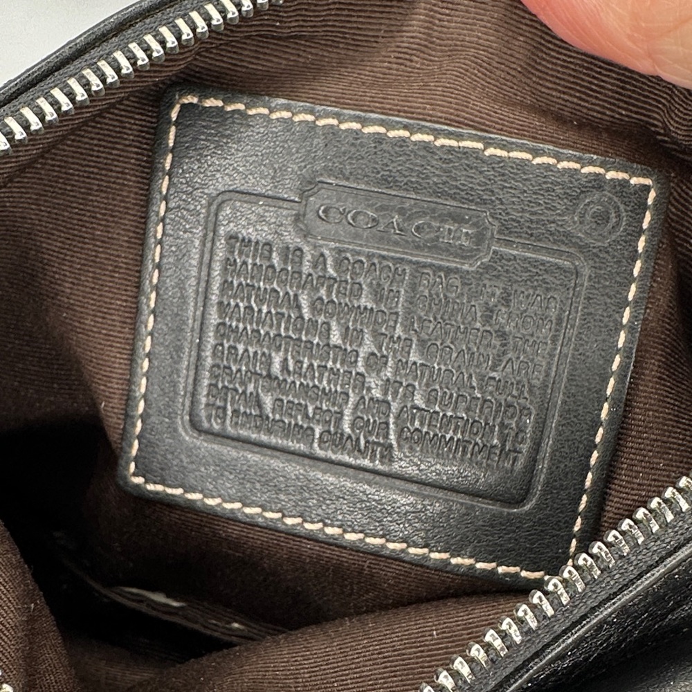 Coach Black Leather Wristlet with Buckle Accent - Picture 4 of 8